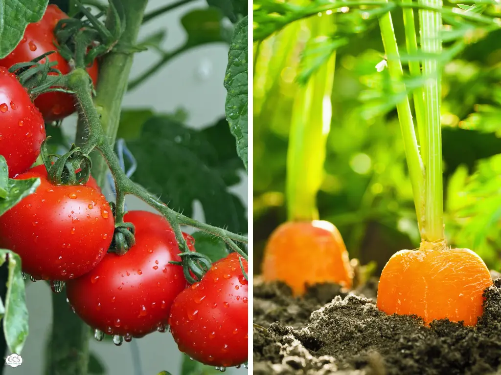 companion planting for tomato with carrots