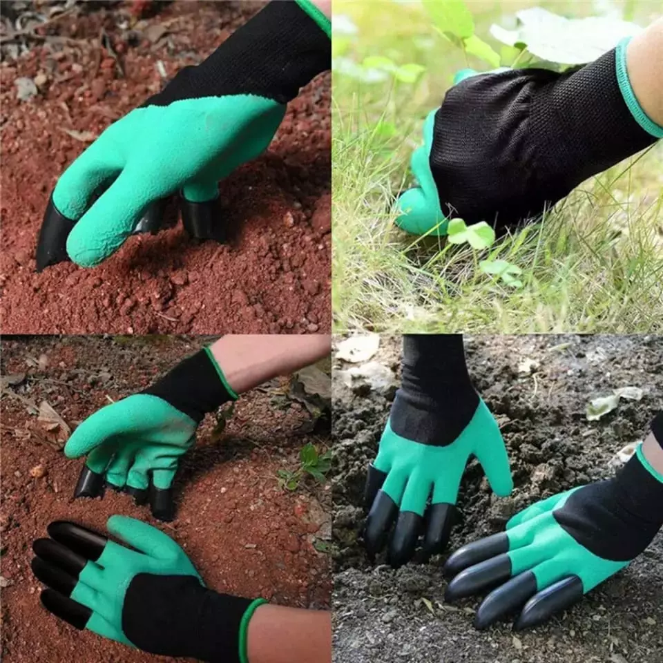 rubber or synthetic gloves