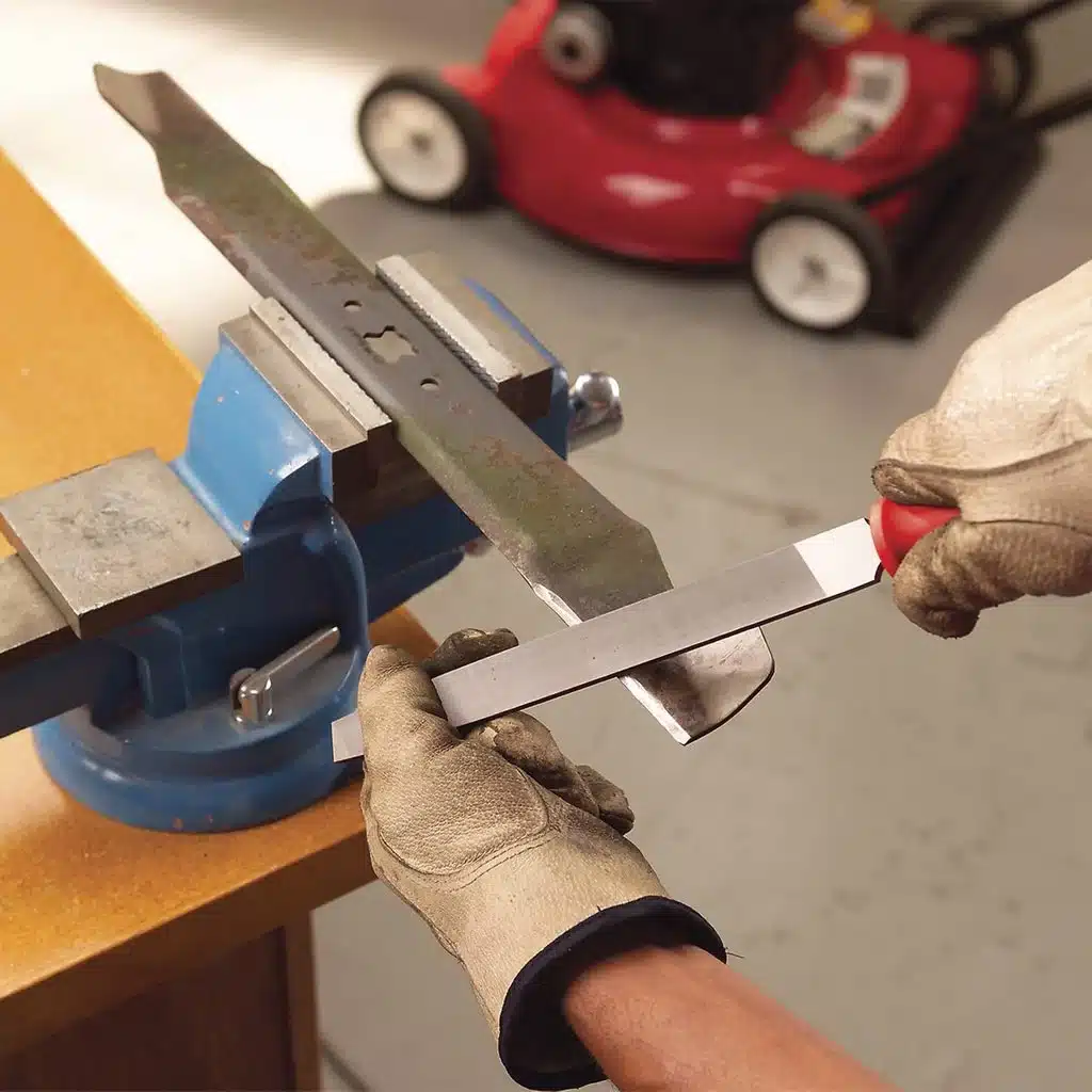 alternative methods sharpening lawn mower blades