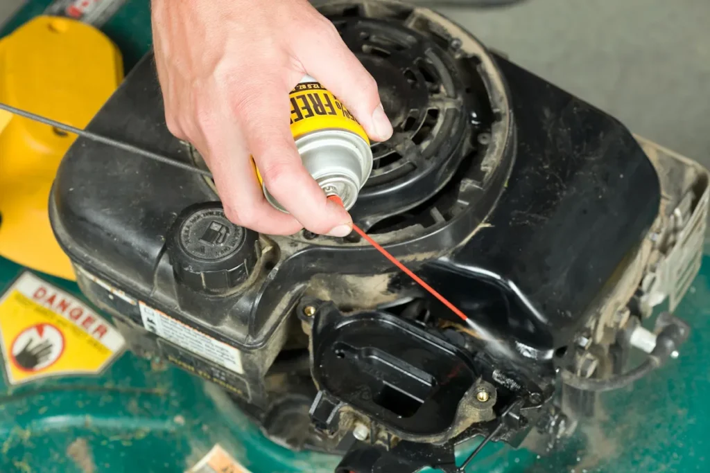 cleaning the mower thoroughly