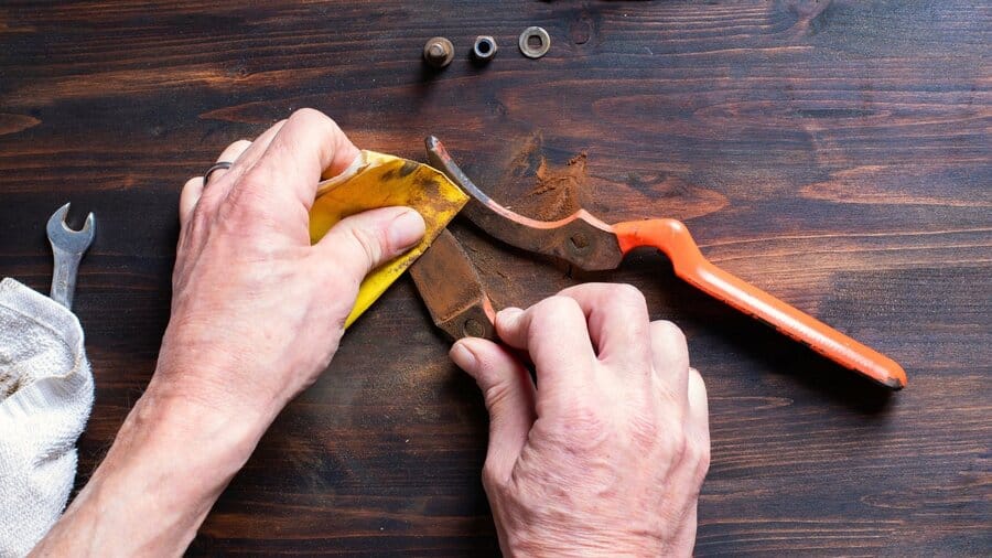 disassembling garden shears how to sharpen garden shears