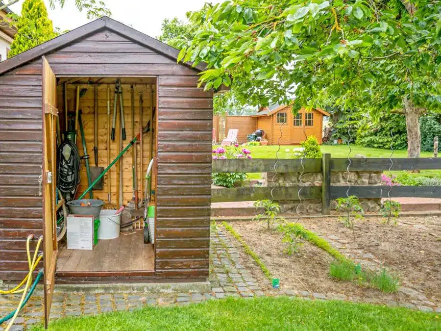 eco friendly garden tool shed ideas