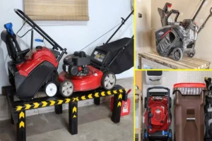 how to store lawn mower