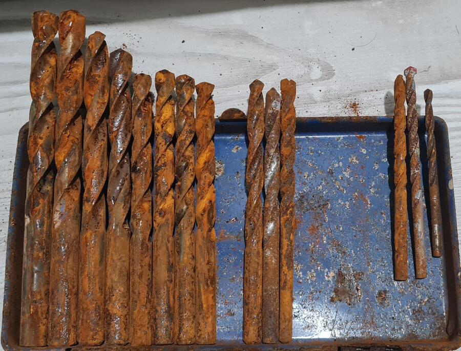 rust on drill bits