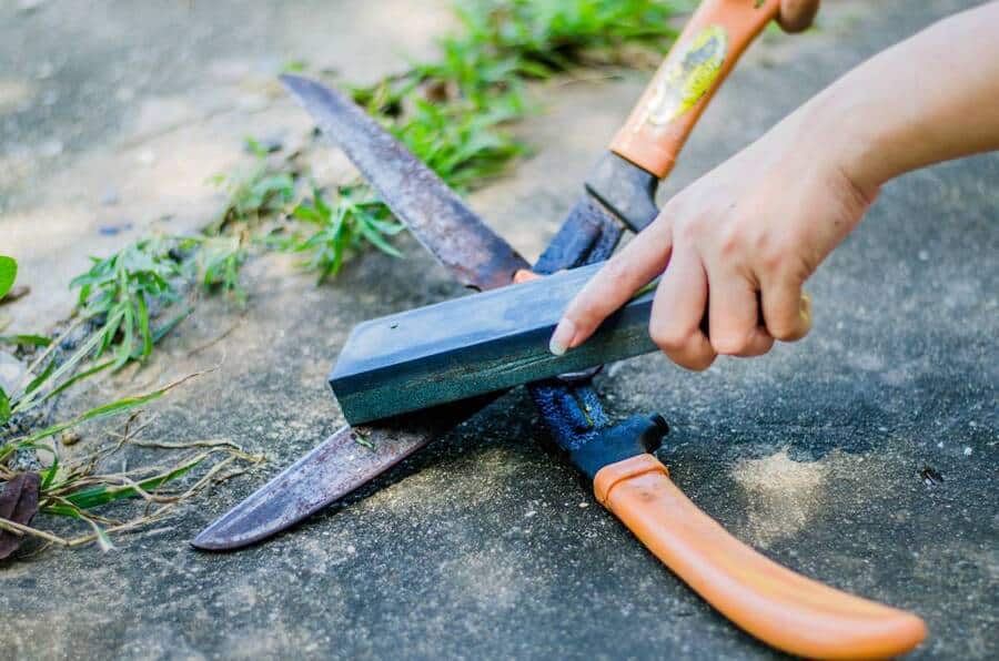 sharpen pruners and garden cutters